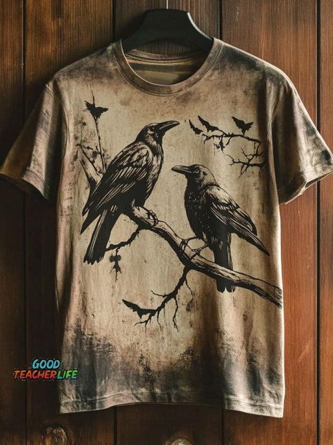 Dark Crow Art Print Casual T-shirt
