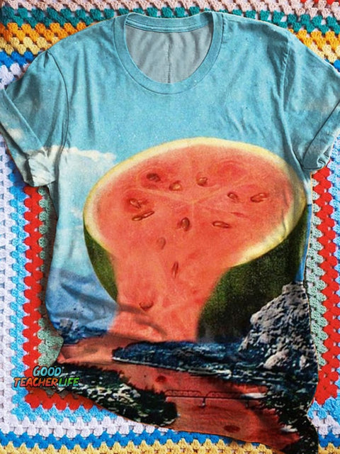 Summer Art Print Casual T-shirt