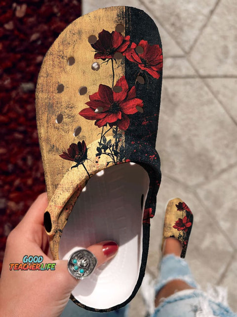 Floral Printed Casual Shoes
