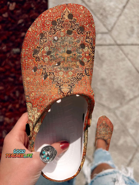 Ethnic Floral Printed Casual Shoes