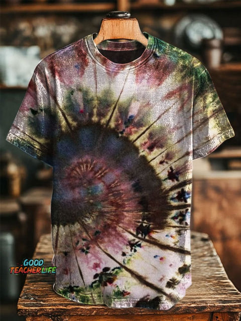 Tie-dye Art Printed Casual T-shirt