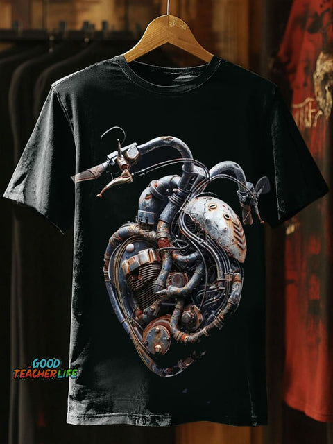 Heart Print Casual T-shirt