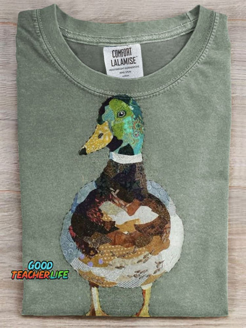 Duck Print Casual T-shirt