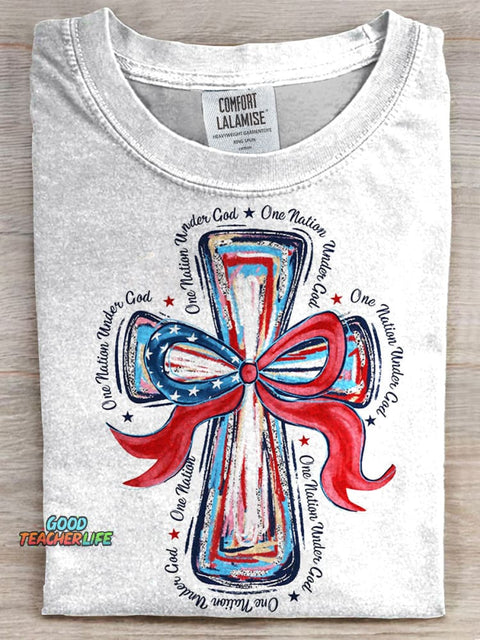 4th of July Prints Casual T-shirt