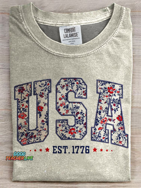 Independence Day Prints Casual T-shirt