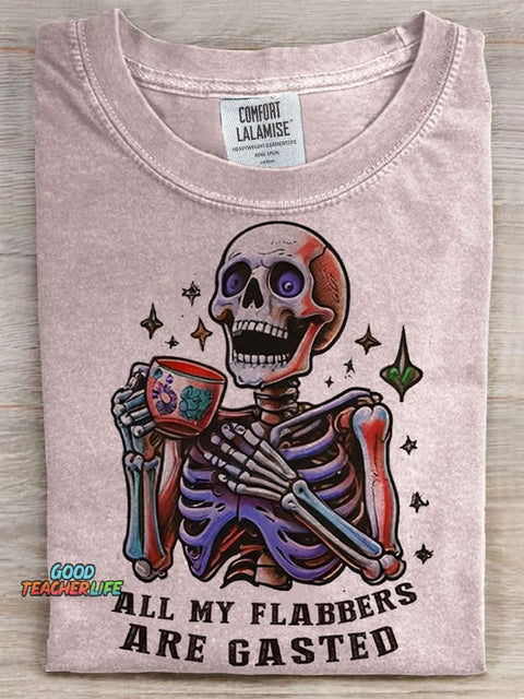 Skeleton Funny Prints Casual T-shirt