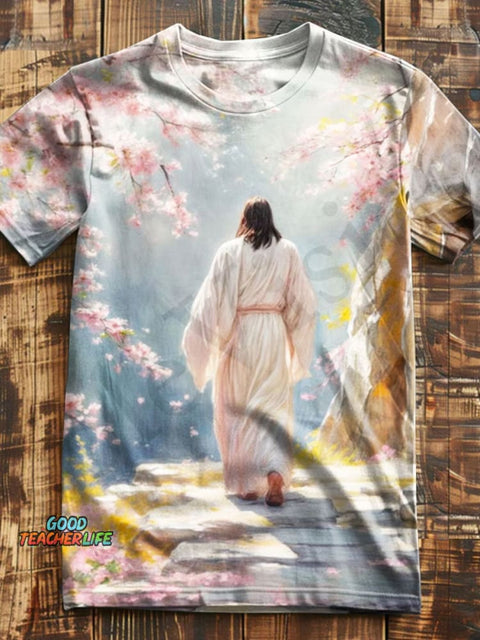 Jesus Print Casual T-shirt