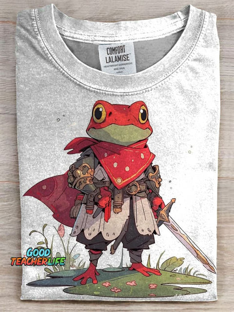Frog Knight Prints Casual T-shirt
