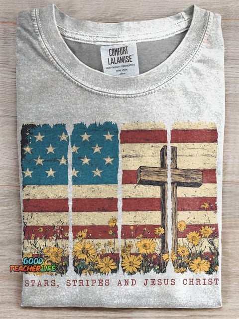 July 4th Prints Casual T-shirt