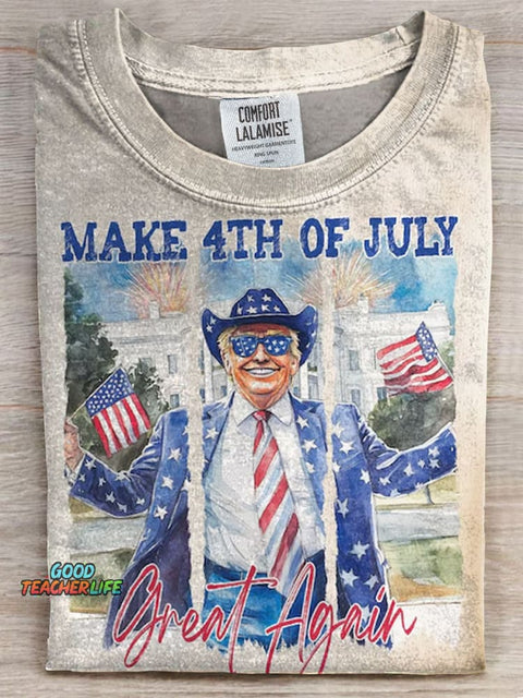 Funny Independence Day Prints Casual T-shirt