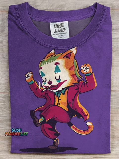 Funny Cat Prints Casual T-shirt