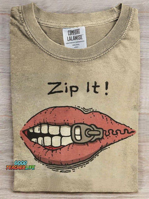 Zip It Prints Casual T-shirt