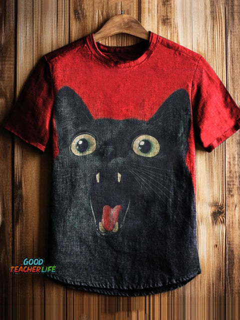 Cat Art Prints Casual T-shirt