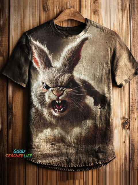 Bunny Art Prints Casual T-shirt