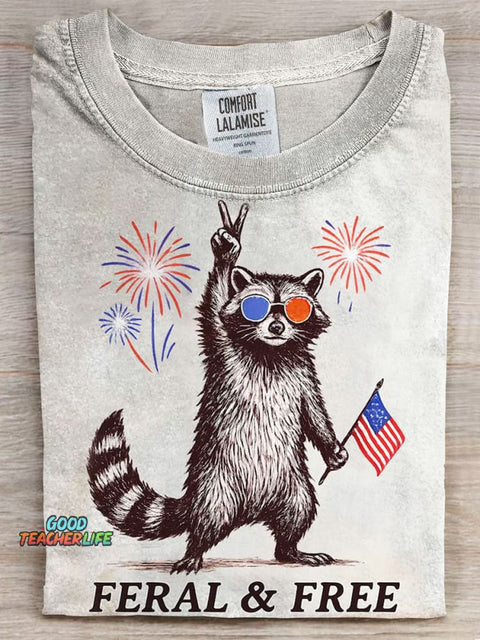 Feral Free Prints Casual T-shirt