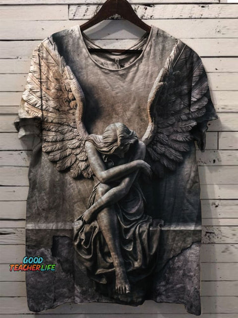 3D Angel Prints Casual T-shirt