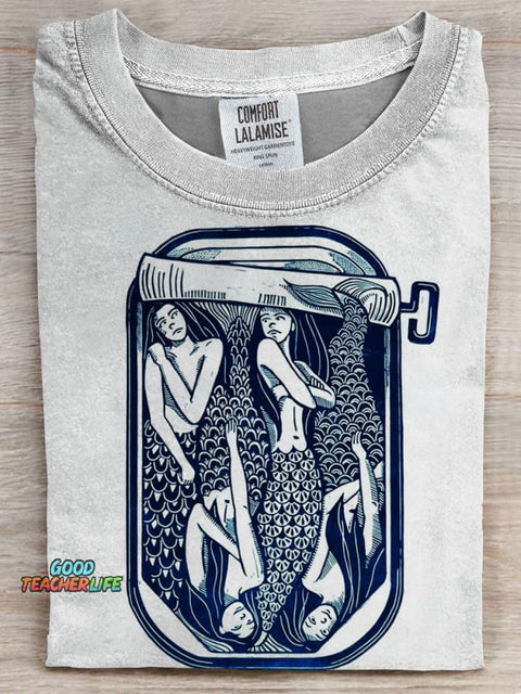 Mermaid Prints Casual T-shirt