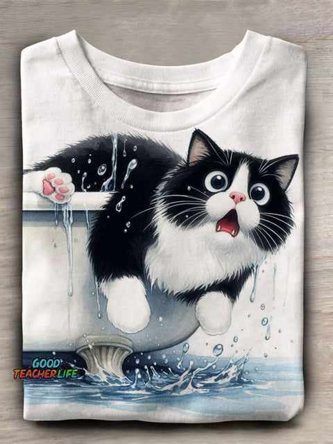 Cat Art Prints Casual T-shirt
