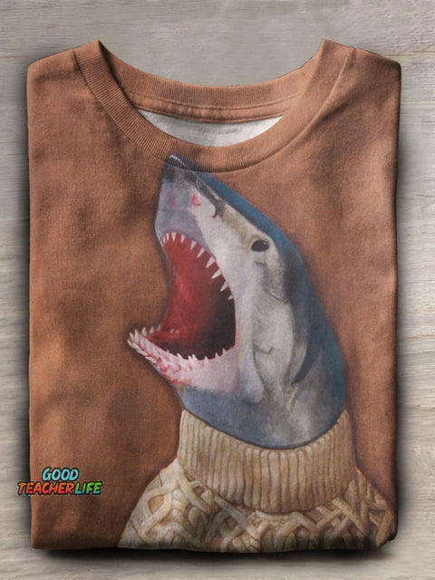 Shark Prints Casual T-shirt