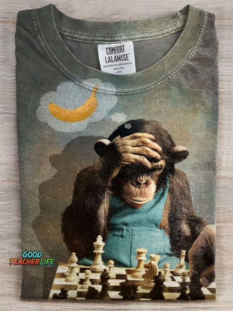 Chimpanzees Prints Casual T-shirt