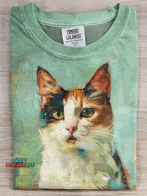Cat Prints Casual T-shirt