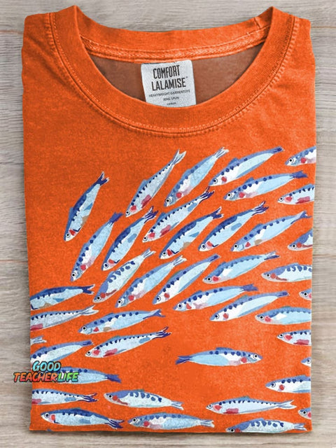 Sardine Prints Casual T-shirt