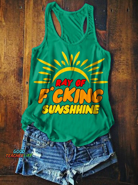 Ray of Fucking Sunshine Print Tank Top