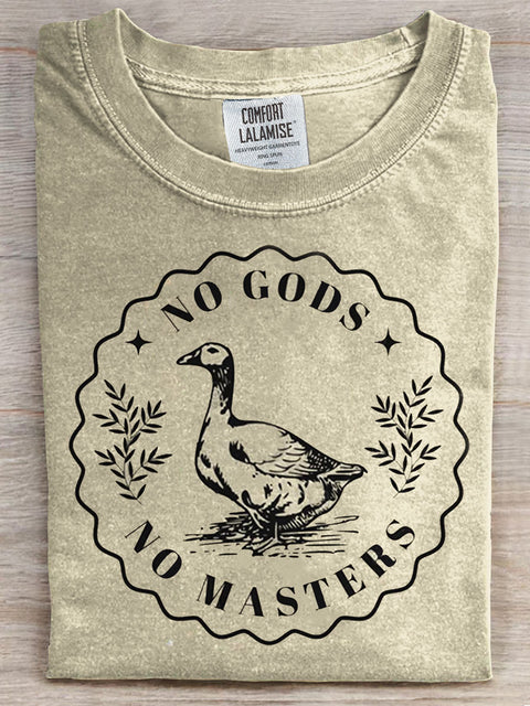 No Gods No Masters Print T-shirt