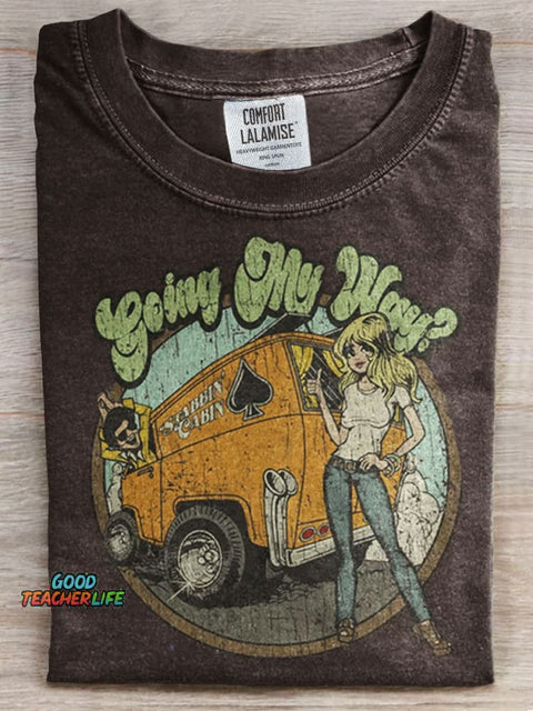 Going My Way Print T-shirt