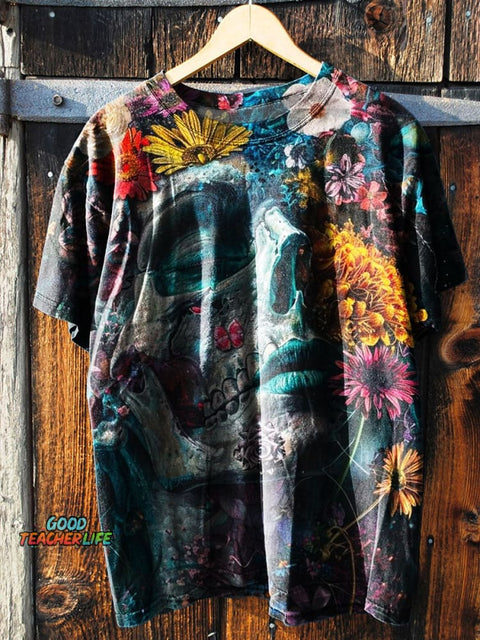 Skull Art Print T-shirt