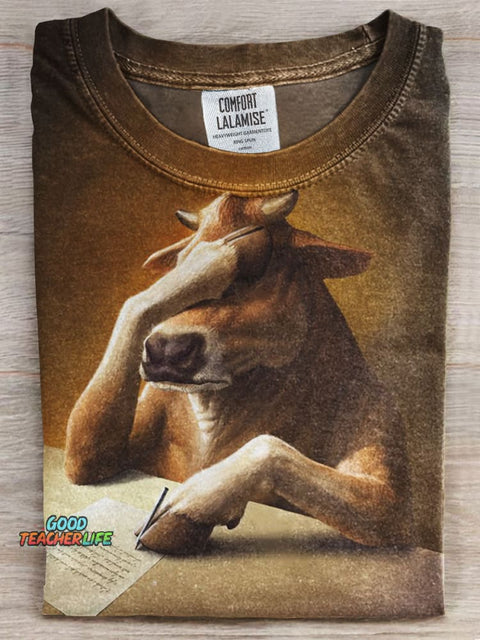 Funny Cow Art Print T-shirt