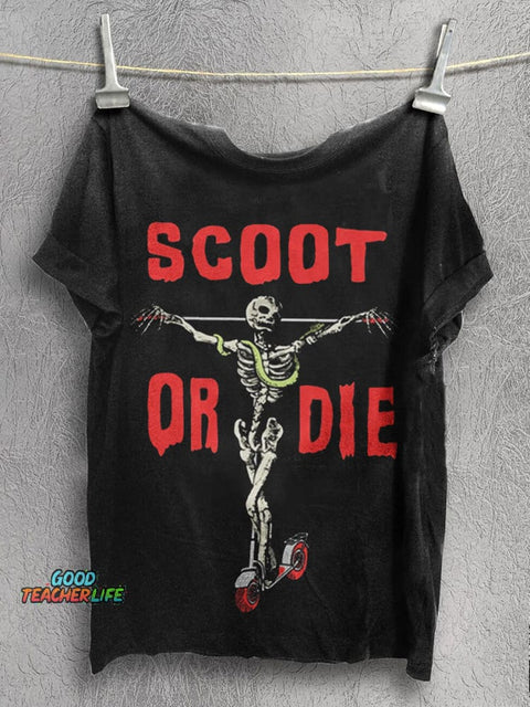 Scoot or Die Print T-shirt