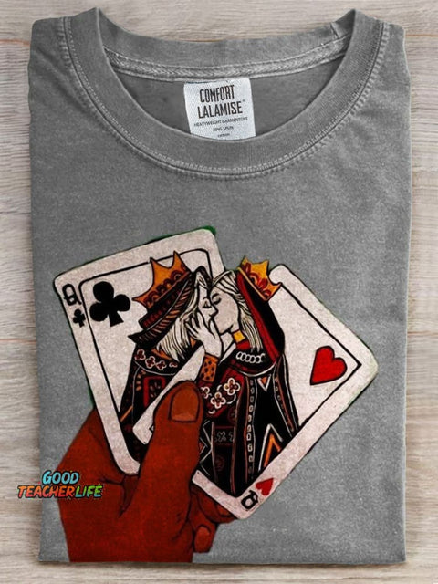 Funny Poker Art Print Casual T-shirt