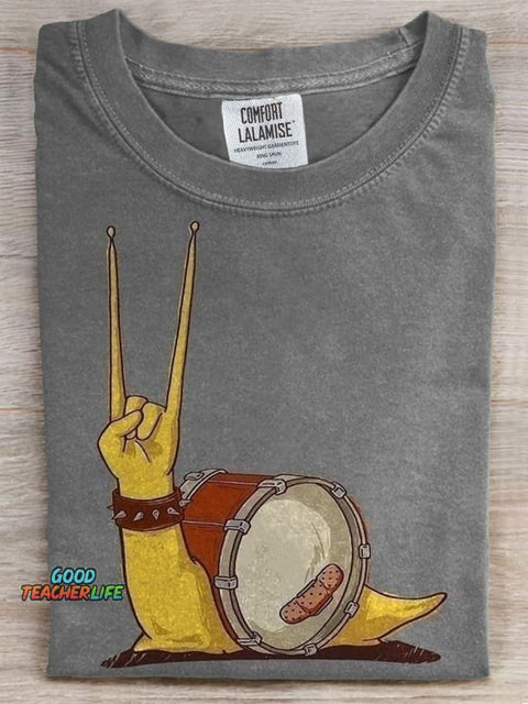 Punk Snail Print Casual T-shirt