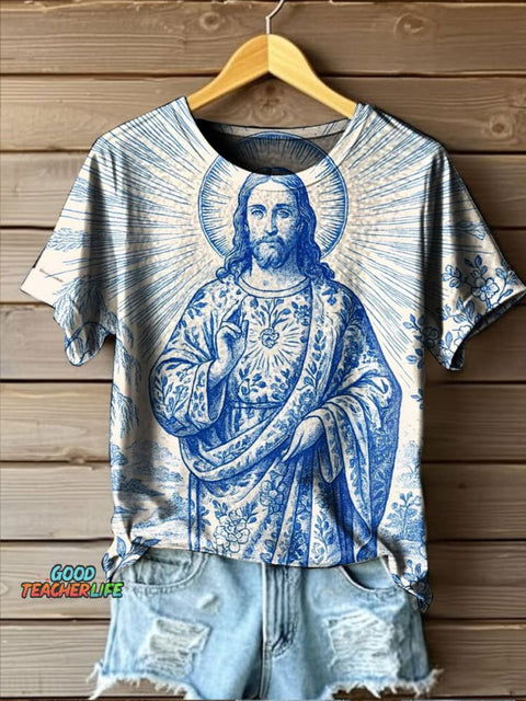 Jesus Art Print Casual T-shirt