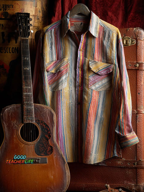 Stripe Print Holiday Shirt