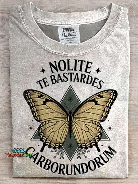 Nolite Te Bastardes Carborundorum Print Casual T-shirt