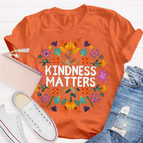 Be Kind Boho Floral Kindness Matters T-Shirt