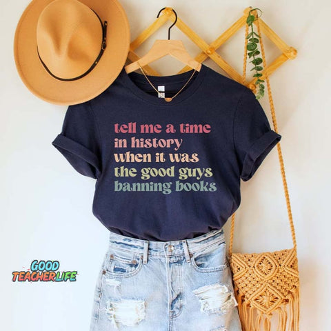 The Good Guys Banning Books Reading T-Shirt