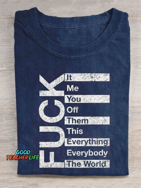 Pupiloves  Fuck The World Art Print Casual T-shirt