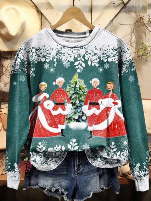 Women's Merry Christmas Print Casual Sweatshirt