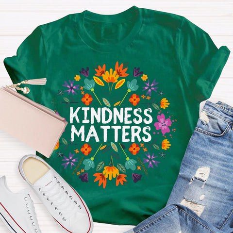 Be Kind Boho Floral Kindness Matters T-Shirt