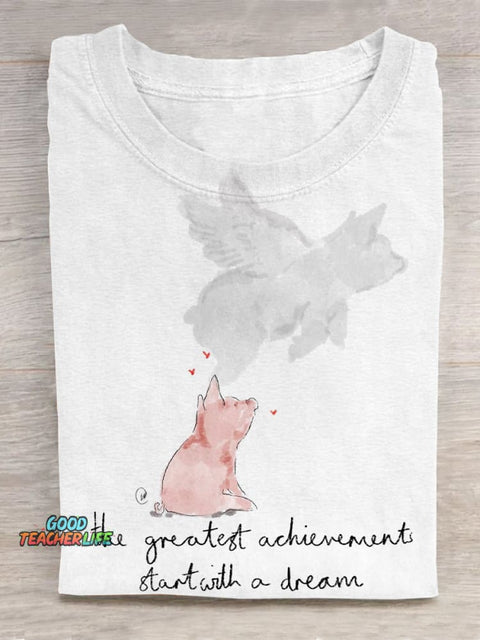 Mental Health Suicide Prevention Print Casual Short Sleeve T-Shirt