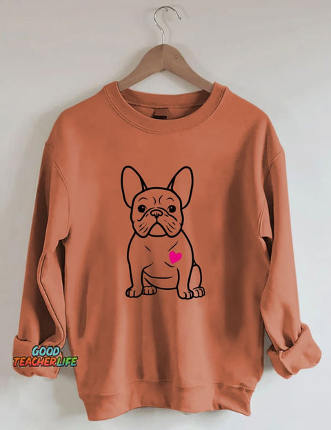 French Bulldog Heart Sweatshirt