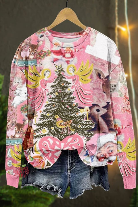 Sweet Christmas Print Sweatshirt