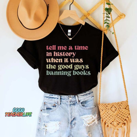 The Good Guys Banning Books Reading T-Shirt