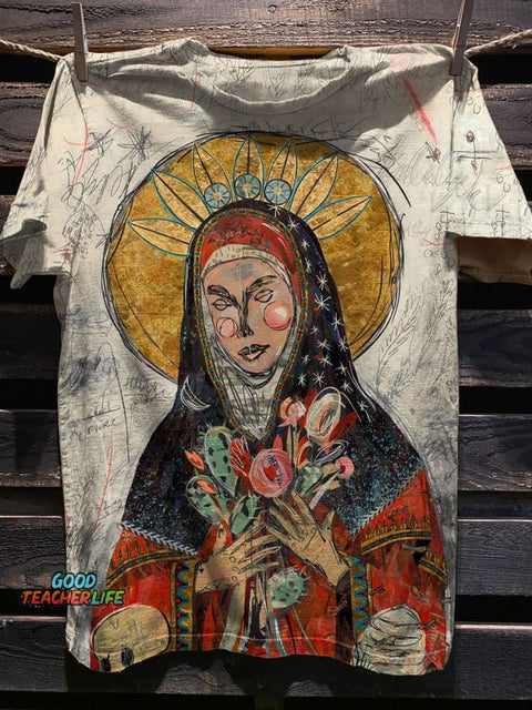MARY OF THE FIELDS Art Print Casaul Short Sleeve T-shirt