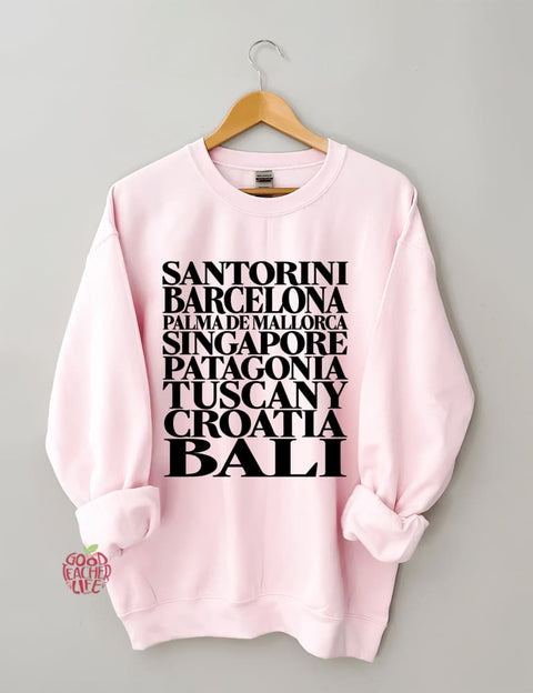 Travel Cities Vacation Sweatshirt