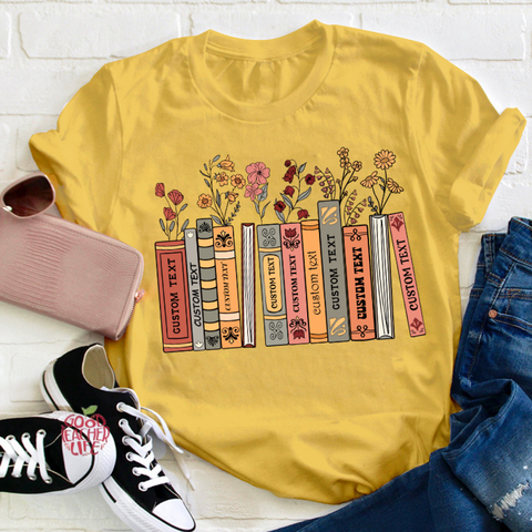 Personalized Favorite Books Teacher T-Shirt