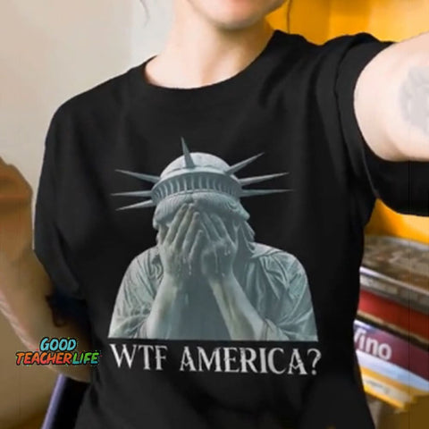 Retro Sad Statue Of Liberty Give Us Back The Statue Of Liberty Art Pattern T Shirt